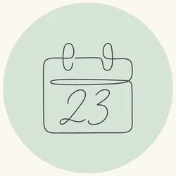 Newsletter Events Minimalistische Line Illustration eines Kalenders